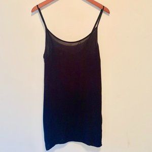 Alternative Spaghetti Strap Black Dress, L